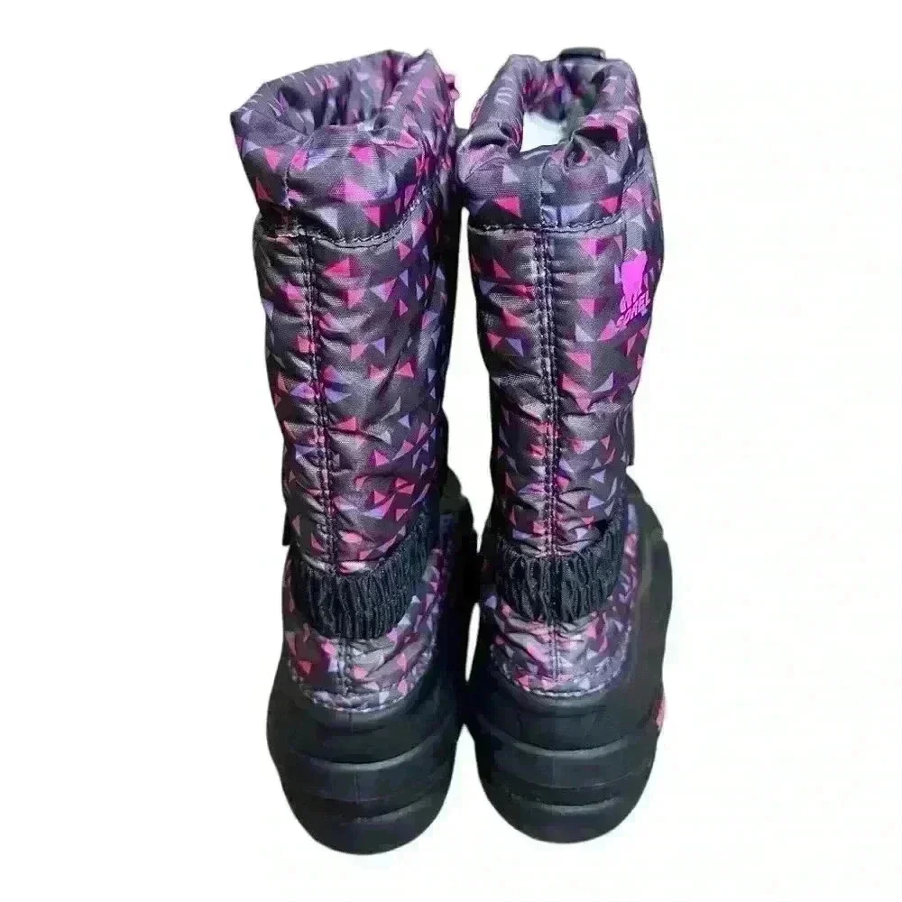 Sorel Women Snow Boots Flurry‎ Print Pink/Purple Liner Size 6